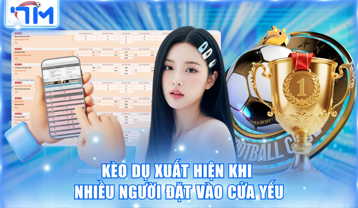 Kèo dụ xuất hiện khi nhiều người đặt vào cửa yếu
