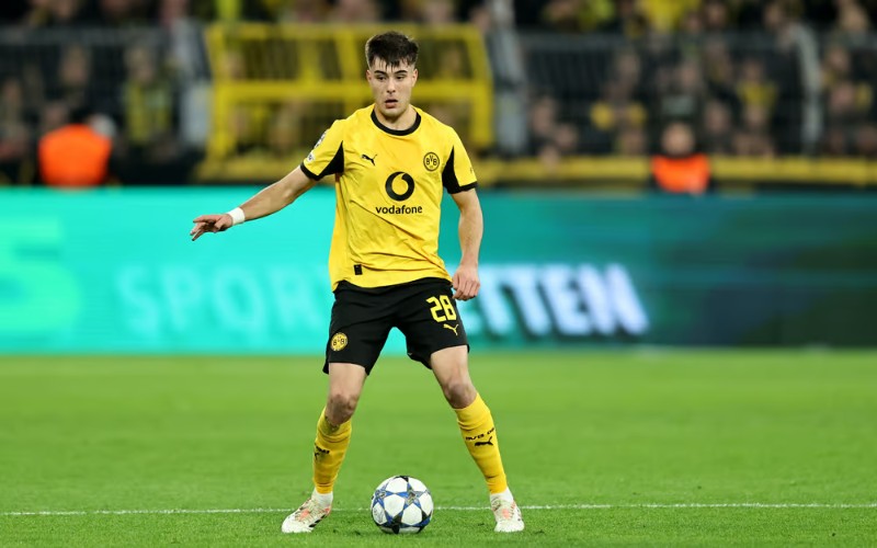 Anselmino từng chơi ấn tượng tại Dortmund
