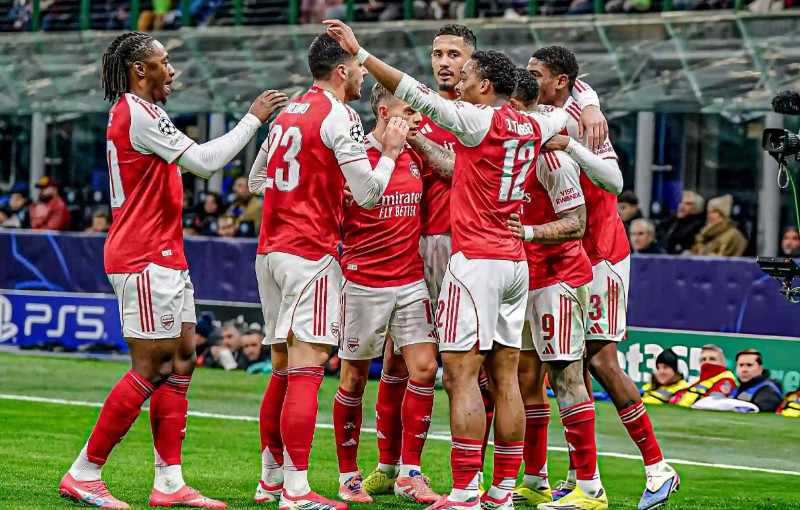 Arsenal thắng vang dội Inter Milan tại Champions League 2 The Gunners dẫn đầu BXH Cúp C1
